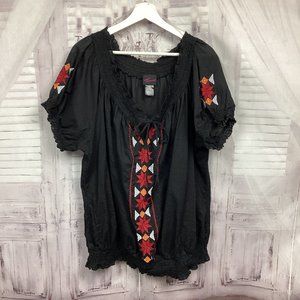 Torrid Black Prairie Style Top 3